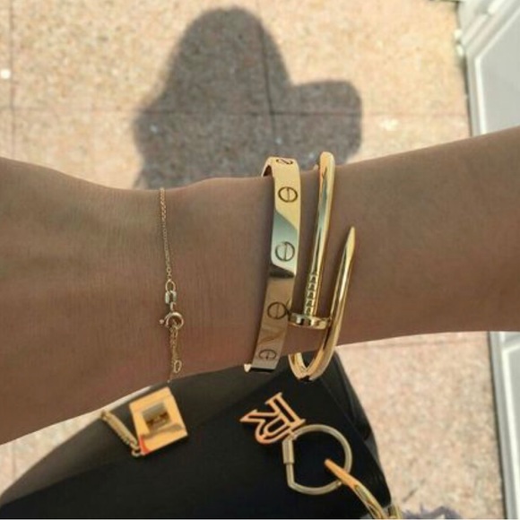 Gold Nail Bracelet Classic Model - Picture 3 of 10